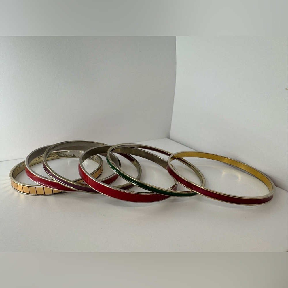 Enameled Bangle Set of 6 - Picture 4 of 7